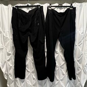 Healing hands yoga scrub pants (Purple label) set of 2, black, XL style 9133